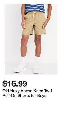 Old Navy Old Navy Above Knee Twill Pull-On Shorts for Boys offer