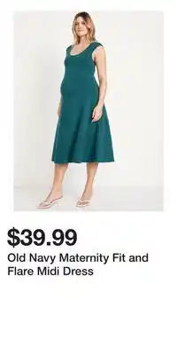 Old Navy Old Navy Maternity Fit and Flare Midi Dress offer