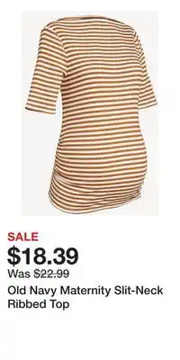 Old Navy Old Navy Maternity Slit-Neck Ribbed Top offer