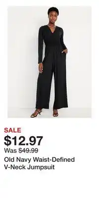 Old Navy Old Navy Waist-Defined V-Neck Jumpsuit offer