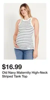 Old Navy Old Navy Maternity High-Neck Striped Tank Top offer