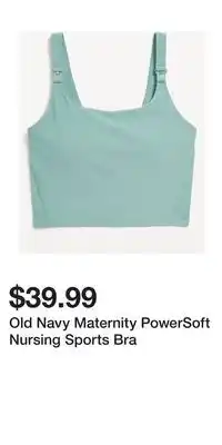 Old Navy Old Navy Maternity PowerSoft Nursing Sports Bra offer