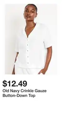 Old Navy Old Navy Crinkle Gauze Button-Down Top offer