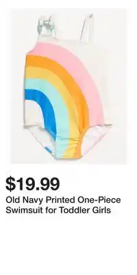 Old Navy Old Navy Printed One-Piece Swimsuit for Toddler Girls offer