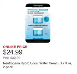 Costco Neutrogena Hydro Boost Water Cream, 1.7 fl oz, 2-pack offer