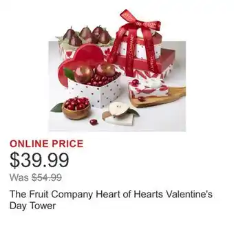 Costco The Fruit Company Heart of Hearts Valentine's Day Tower offer