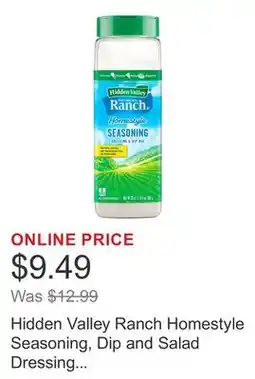 Costco Hidden Valley Ranch Homestyle Seasoning, Dip and Salad Dressing Mix, 20 oz offer