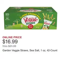 Costco Garden Veggie Straws, Sea Salt, 1 oz, 42-Count offer