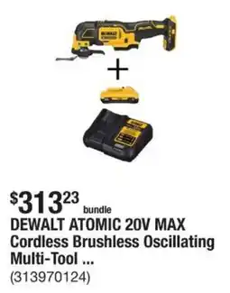 The Home Depot Dewalt atomic 20v max cordless brushless oscillating multi-tool ... offer