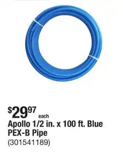 The Home Depot Apollo 1/2 in. x 100 ft. Blue PEX-B Pipe offer