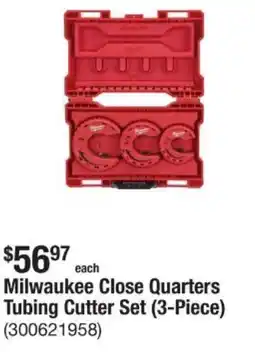 The Home Depot Milwaukee Close Quarters Tubing Cutter Set (3-Piece) offer