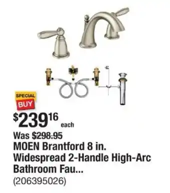 The Home Depot Moen brantford widespread 2-handle high-arc bathroom fau... offer