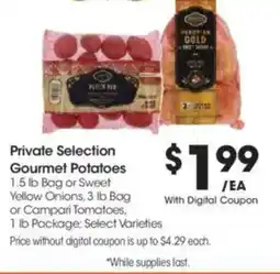 Kroger Private selection gourmet potatoes offer