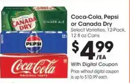 Kroger Coca-Cola, Pepsi or Canola Dry offer