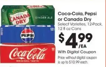 Kroger Coca-Cola, Pepsi or Canola Dry offer