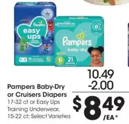 Kroger Pampers Baby-Dry or Cruisers Diapers offer