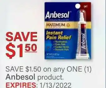 Commissary Anbesol offer
