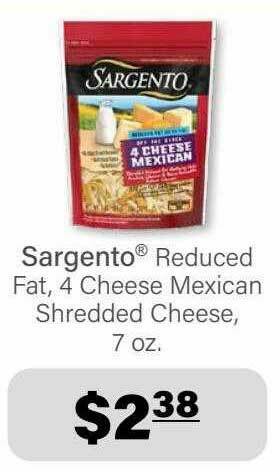 Commissary Sargento Shredded Cheese offer