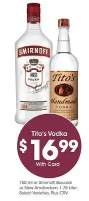 Ralphs Tito's Vodka offer