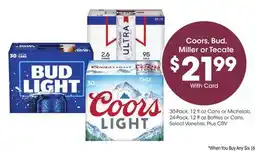 Ralphs Coors, Bud, Miller or Tecate offer