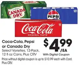 Ralphs Coca-Cola, Pepsi or Canada Dry offer