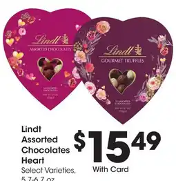 Ralphs Lindt Assorted Chocolates Heart offer