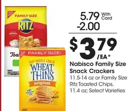 Ralphs Nabisco Family Size Snack Crackers offer