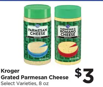 Food 4 Less Kroger Grated Parmesan Cheese offer