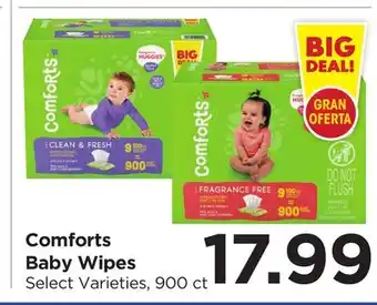 Food 4 Less Comforts Baby Wipes offer