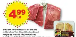 Food 4 Less Bottom Round Roasts or Steaks offer