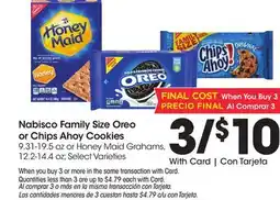 Ralphs Nabisco Family Size Oreo or Chips Ahoy Cookies offer