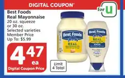 Vons Best Foods Real Mayonnaise offer