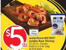 Vons waterfront BISTRO Jumbo Raw Shrimp offer