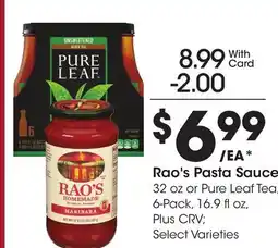 Ralphs Rao's Pasta Sauce offer