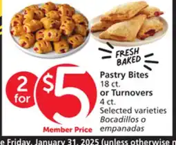 Vons Pastry Bites 18 ct. or Turnovers 4 ct offer