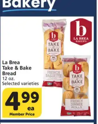 Vons La Brea Take & Bake Bread offer