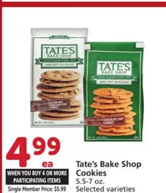 Vons Tate's Bake Shop Cookies offer