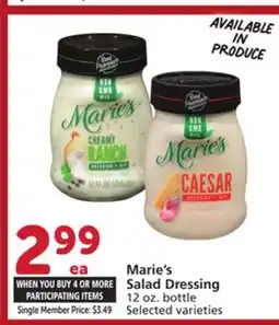 Vons Marie's Salad Dressing offer