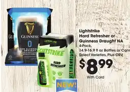 Ralphs Lightstrike Hard Refresher or Guinness Draught NA offer