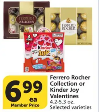 Vons Ferrero Rocher Collection or Kinder Joy Valentines offer