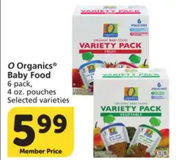 Vons O Organics Baby Food offer