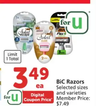 Vons BiC Razors offer