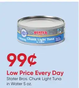 Stater Bros Stater Bros. Chunk Light Tuna in Water offer