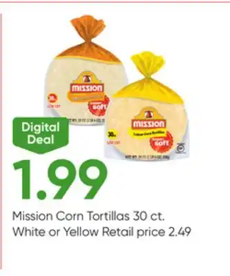 Stater Bros Mission Corn Tortillas 30 ct. White or Yellow offer