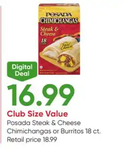 Stater Bros Posada Steak & Cheese Chimichangas or Burritos offer