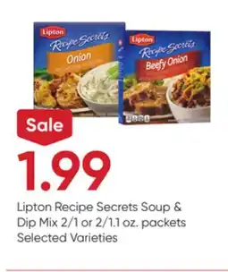 Stater Bros Lipton Recipe Secrets Soup & Dip Mix offer