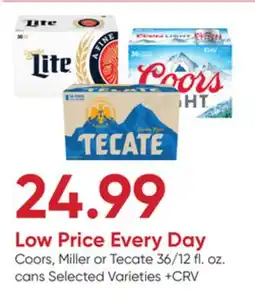 Stater Bros Coors, Miller or Tecate offer