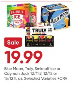 Stater Bros Blue Moon, Truly, Smirnoff Ice or Cayman Jack offer