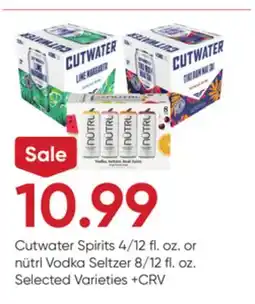 Stater Bros Cutwater Spirits 4/12 fl. oz. or nütrl Vodka Seltzer 8/12 fl. oz offer