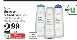 Pavilions Dove Shampoo or Conditioner offer